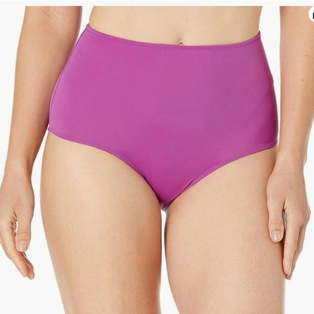 Amazon Essentials Women's High Waist Swim Bottom Magenta Size L